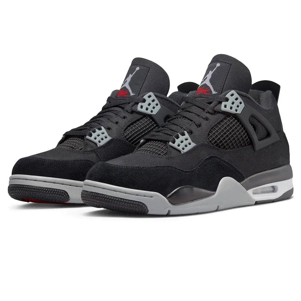 premium Jordan 4 Retro Black Canvas - Hình 3