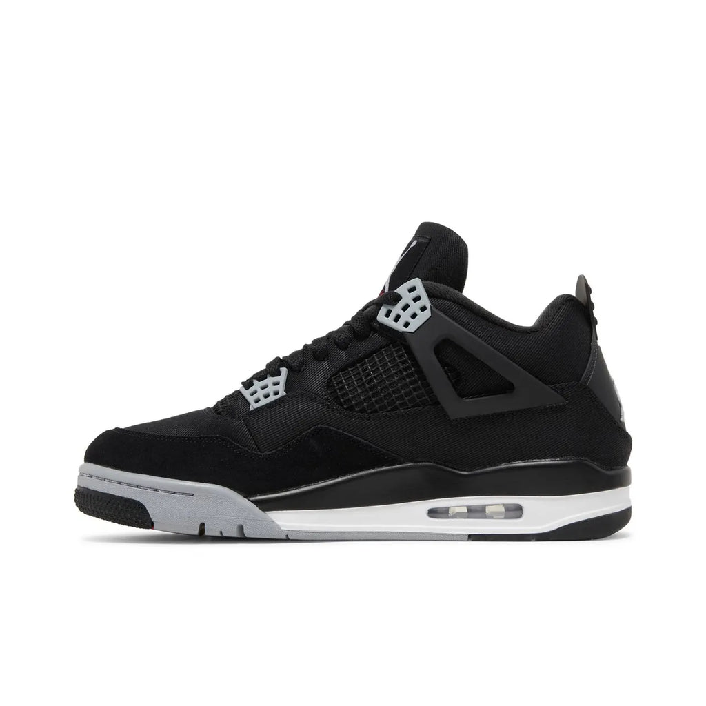 premium Jordan 4 Retro Black Canvas - Hình 3