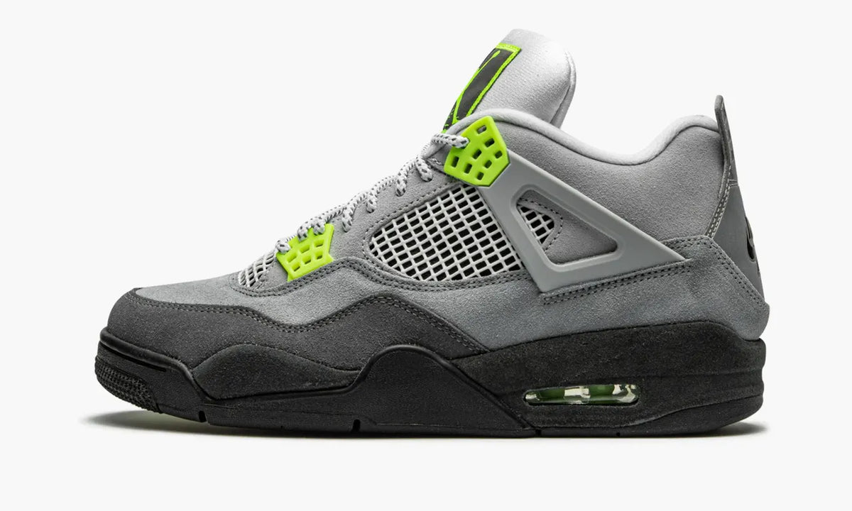 iconic Air Jordan 4 Retro Grey Neon - Hình 2