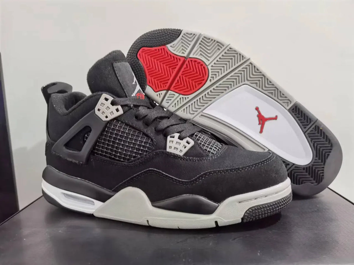 stylish Air Jordan 4 Black Canvas