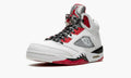 Jordan 5 Retro Fire Red Silver Tongue