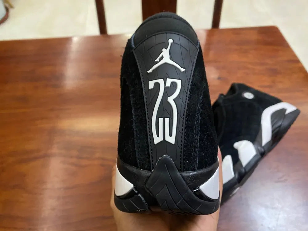 suede Air Jordan 14 Retro Black/White - Hình 3