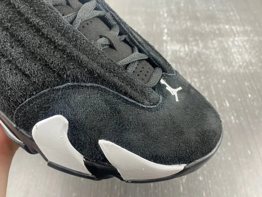 suede Air Jordan 14 Retro Black/White - Hình 9