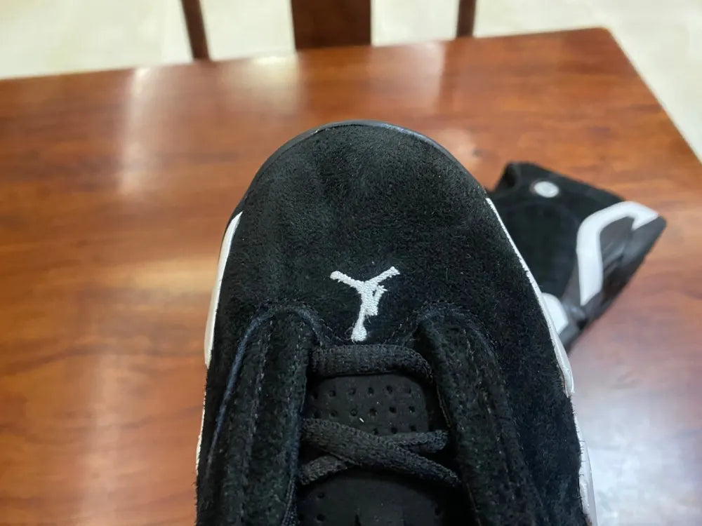 suede Air Jordan 14 Retro Black/White - Hình 4