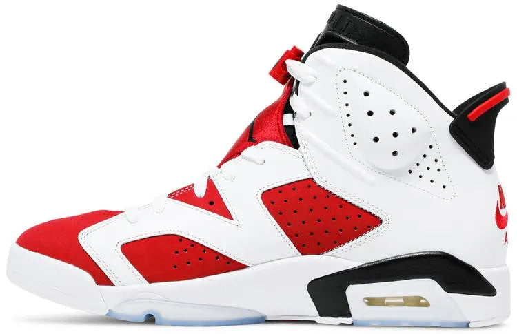 white Air Jordan 6 Carmine - Hình 2