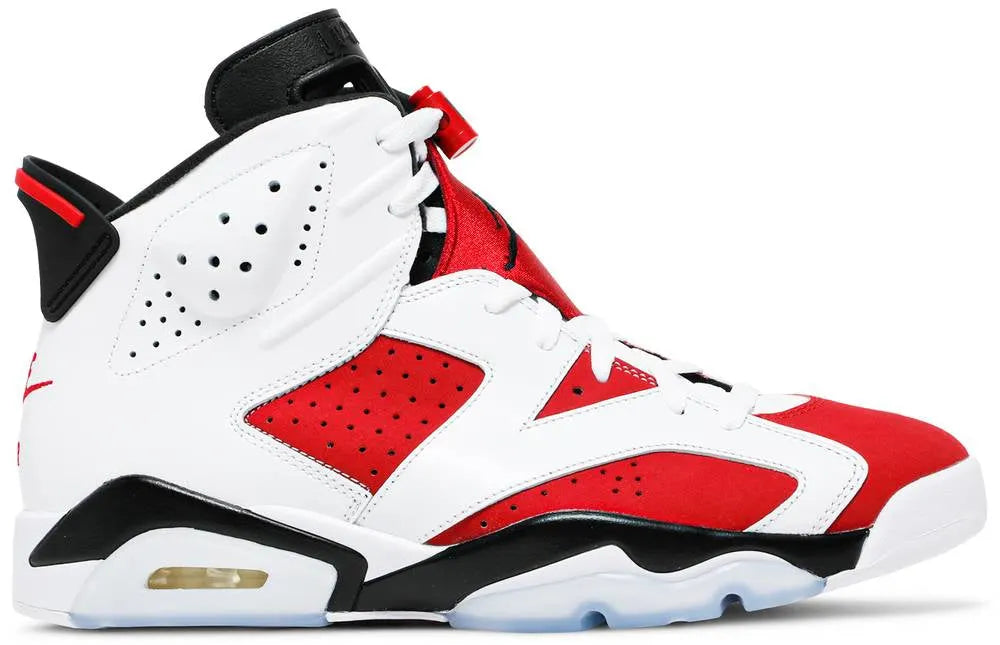 white Air Jordan 6 Carmine