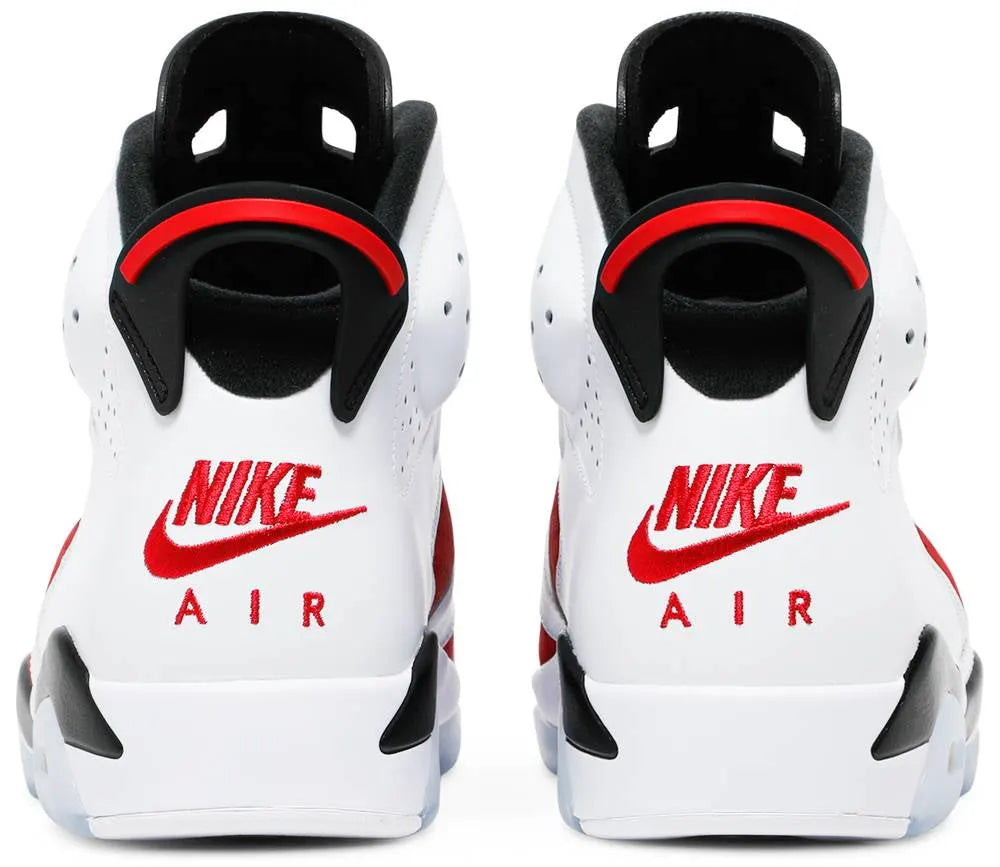 white Air Jordan 6 Carmine - Hình 5