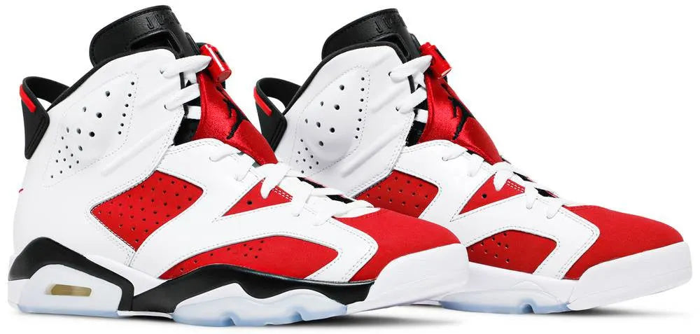 white Air Jordan 6 Carmine - Hình 3