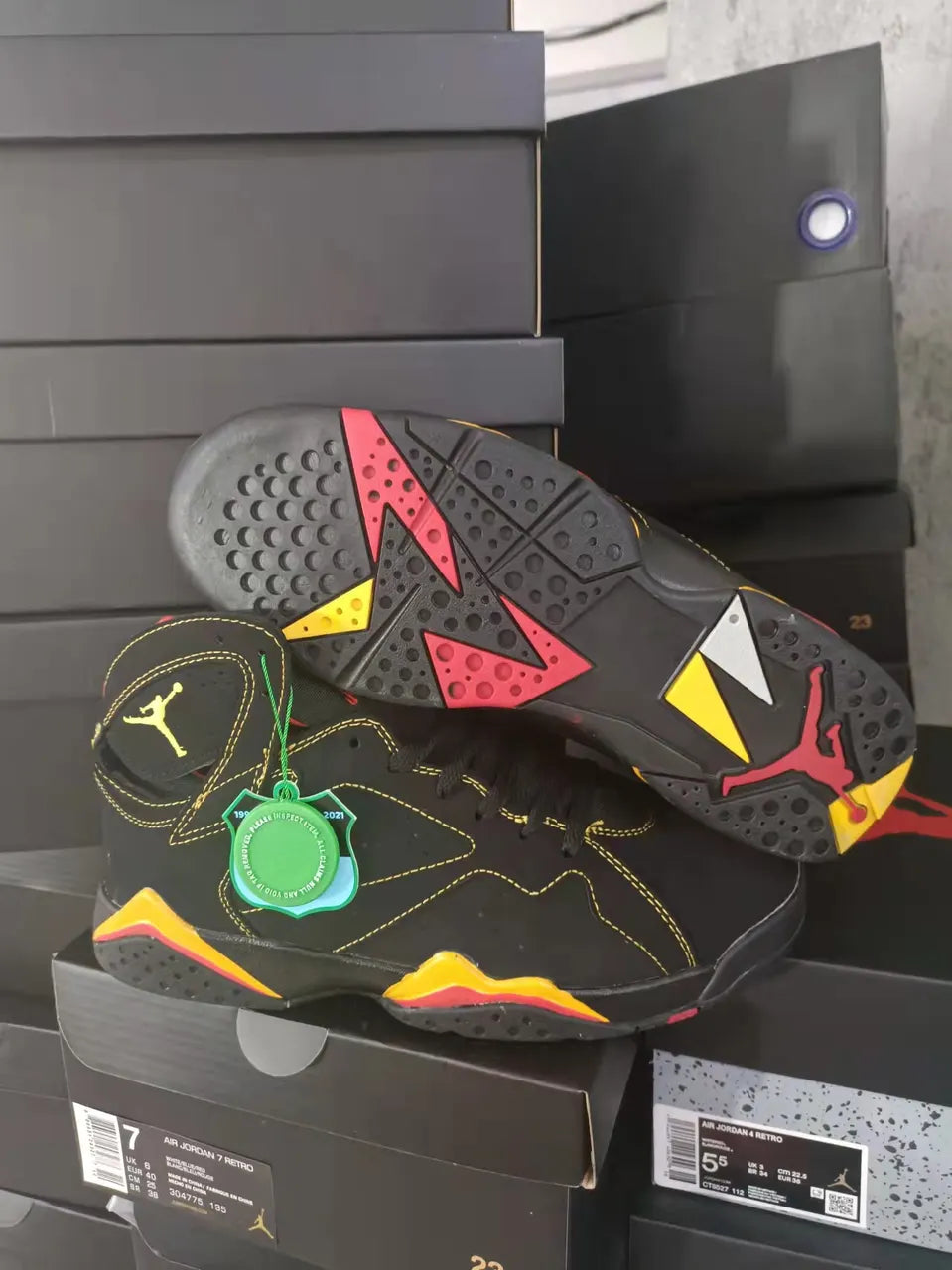 Air Jordan 7 Black Gold - Hình 2