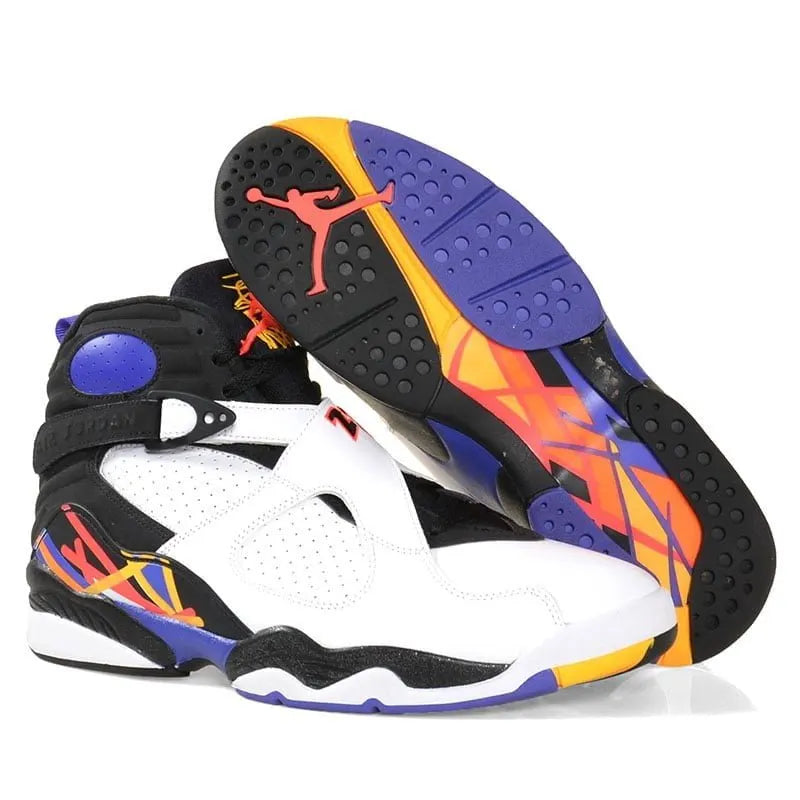 white Air Jordan 8 Lakers - Hình 4