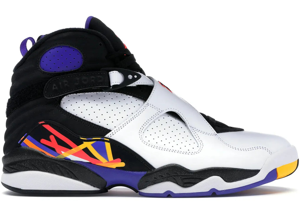 white Air Jordan 8 Lakers - Hình 2