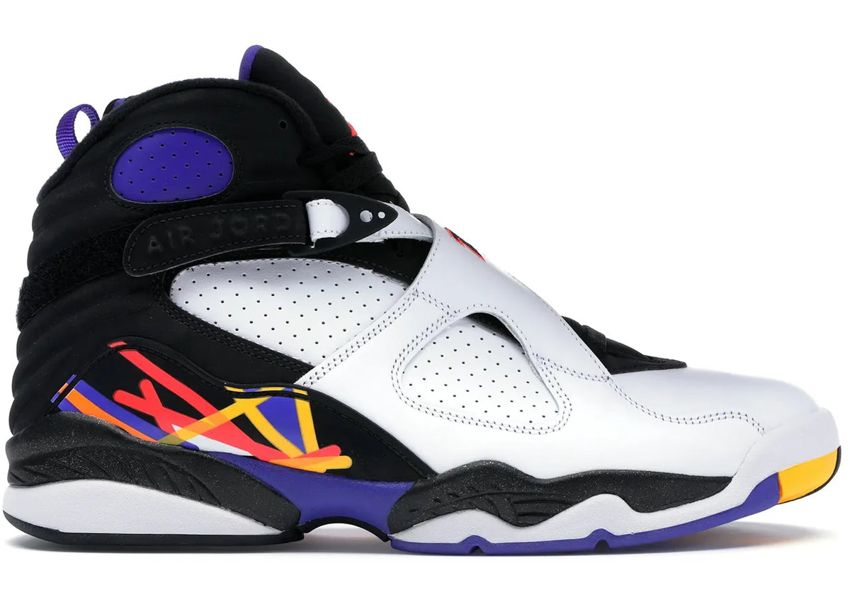 white Air Jordan 8 Lakers - Hình 2