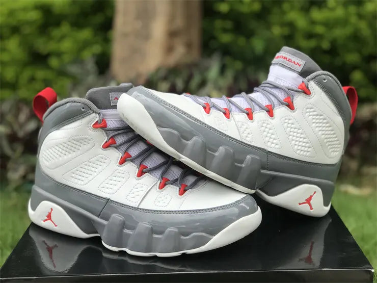 Air Jordan 9 Retro White Grey Red - Hình 19