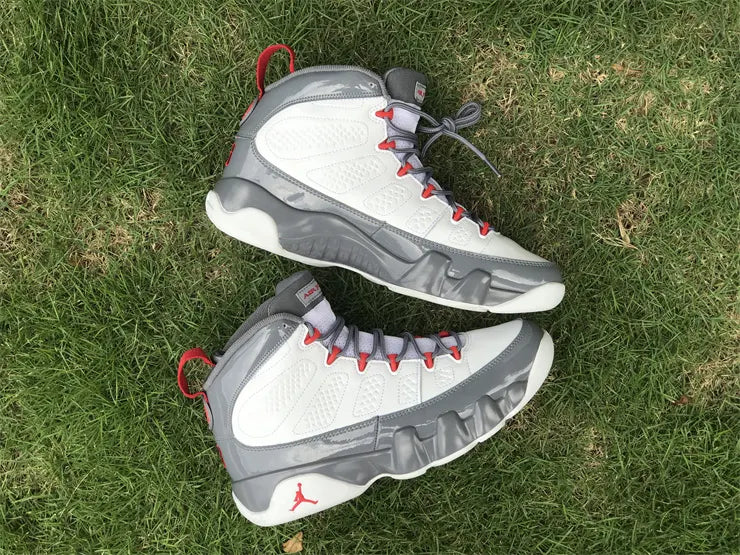 Air Jordan 9 Retro White Grey Red - Hình 4