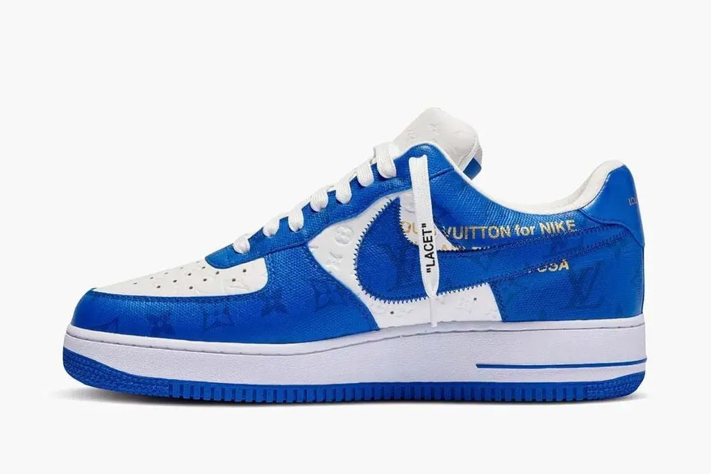 monogram LV Nike Air Force 1 Blue