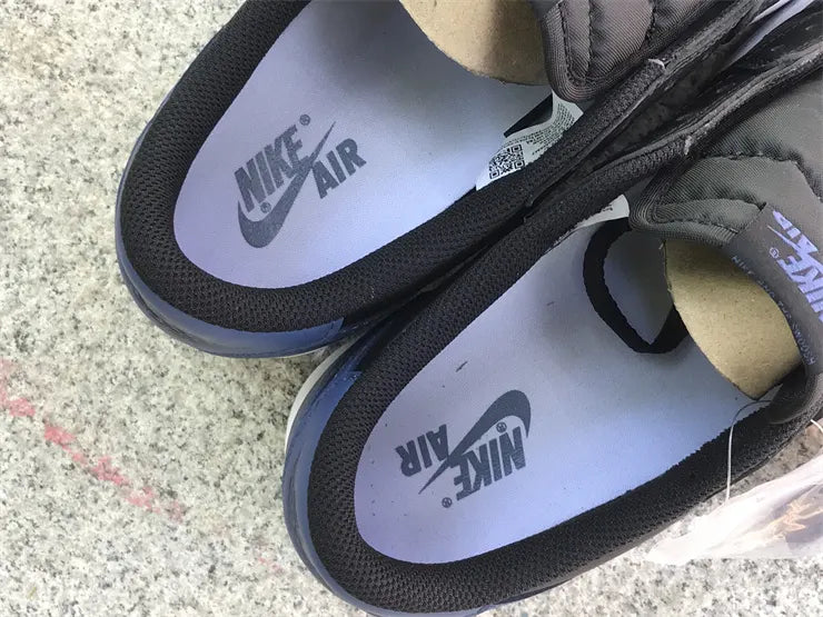 leather Air Jordan 1 Low Black Royal - Hình 3