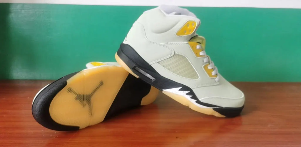 Air Jordan 5 Off White/Yellow - Hình 3