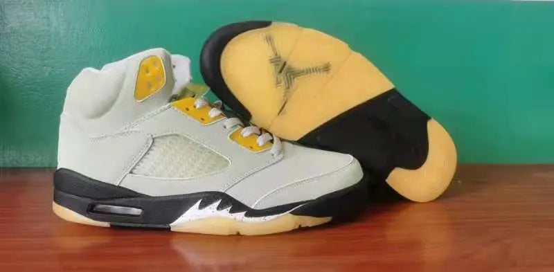 Air Jordan 5 Off White/Yellow - Hình 2