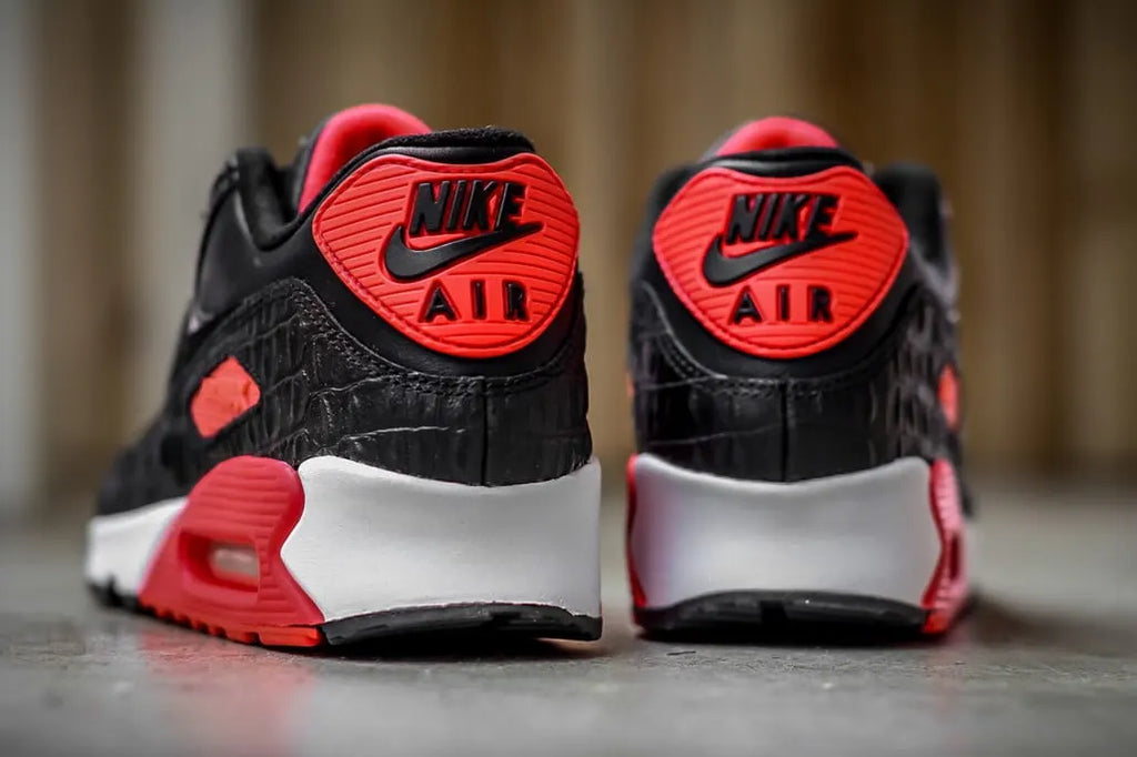 Nike Air Max 90 Black Infrared Croc - Hình 4