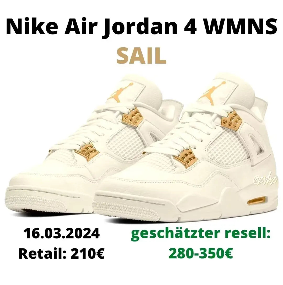 Air Jordan 4 Sail Gold - Hình 5