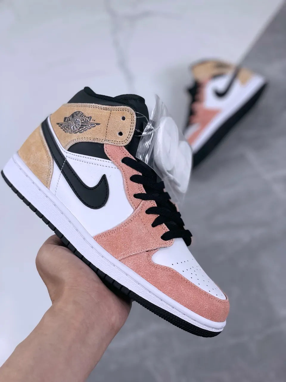 Air Jordan 1 Mid Peach Cream - Hình 7