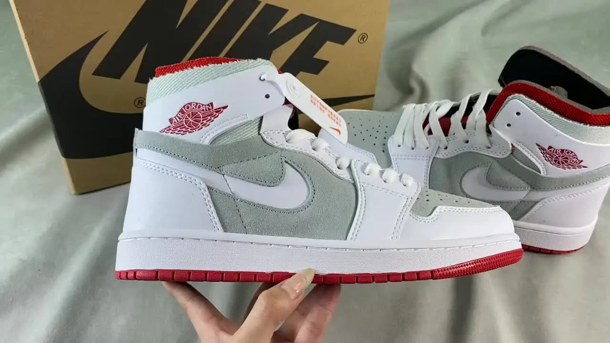 Air Jordan 1 High White Grey Red