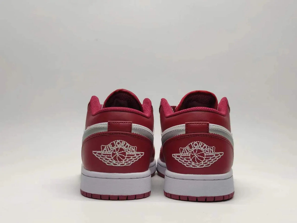 silver Air Jordan 1 Low Red - Hình 3