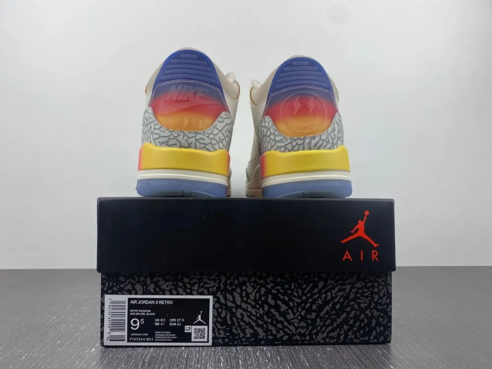 Air Jordan 3 White Multi - Hình 13