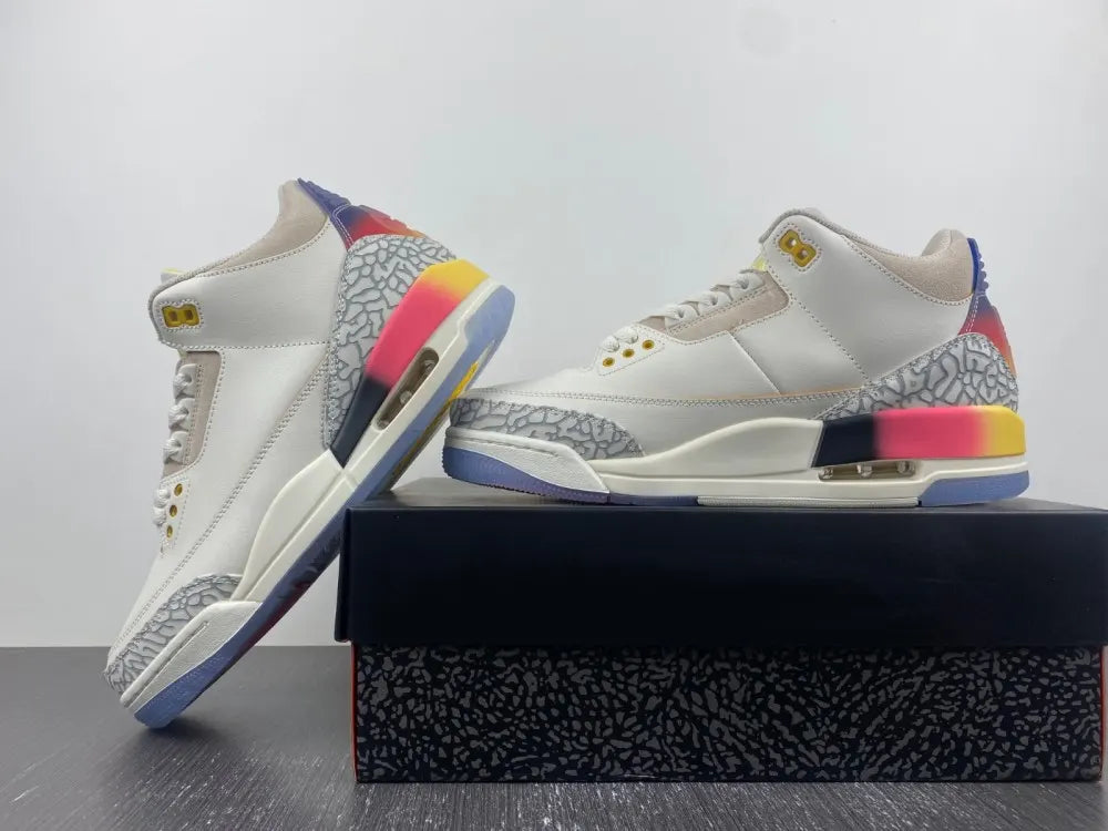 Air Jordan 3 White Multi
