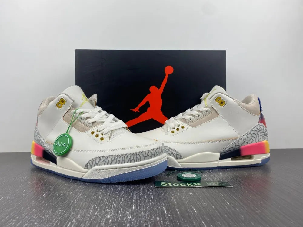 Air Jordan 3 White Multi - Hình 10