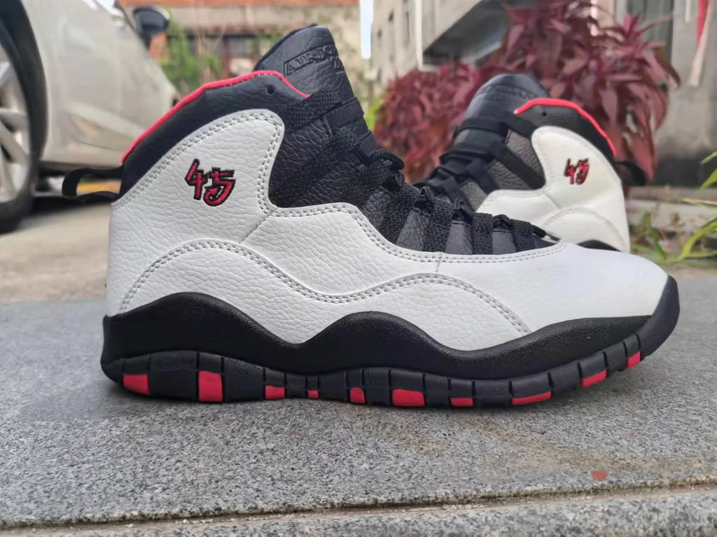 Air Jordan 10 White Black Red