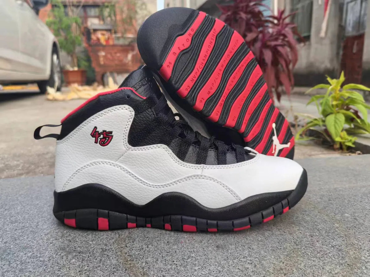 Air Jordan 10 White Black Red - Hình 3