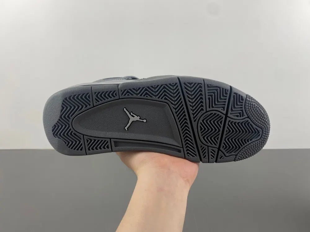premium Air Jordan 4 Retro Grey Suede - Hình 6
