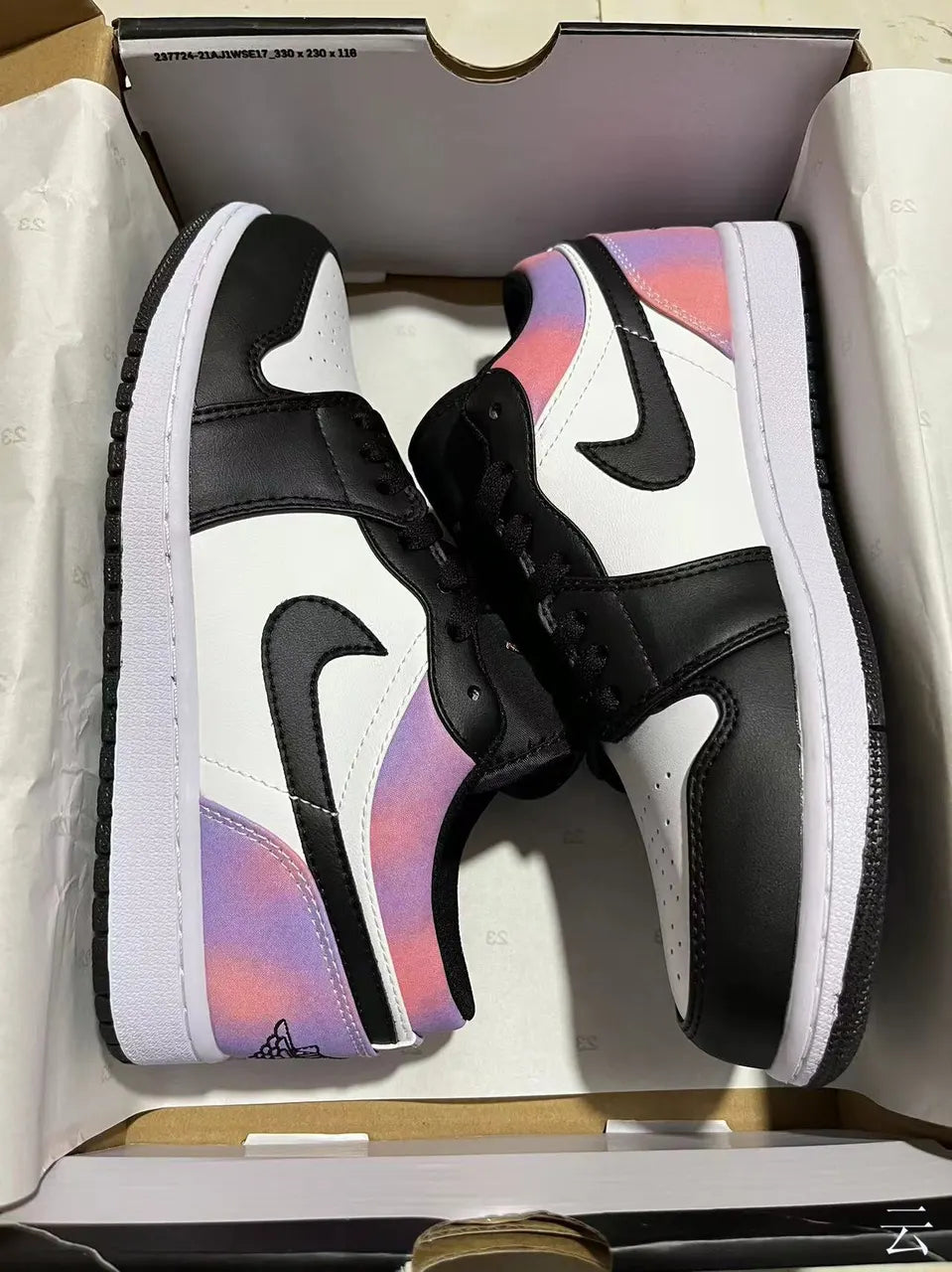 Air Jordan 1 Low Black White Purple