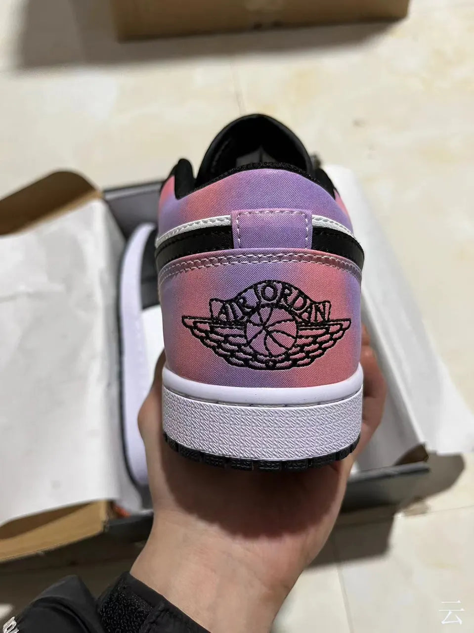 Air Jordan 1 Low Black White Purple - Hình 2