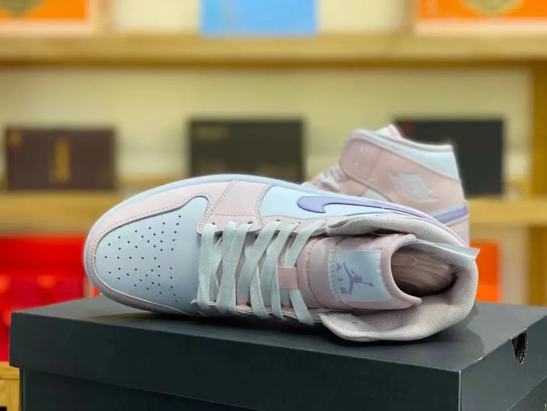 designer Air Jordan 1 Mid Pink Lavender - Hình 2