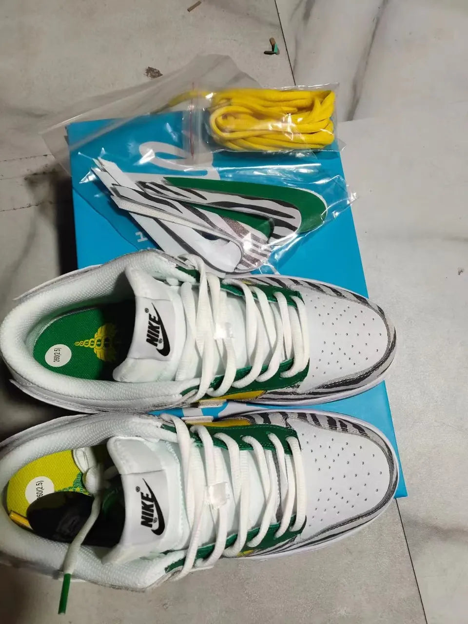 Nike Dunk Zebra Yellow Green - Hình 3