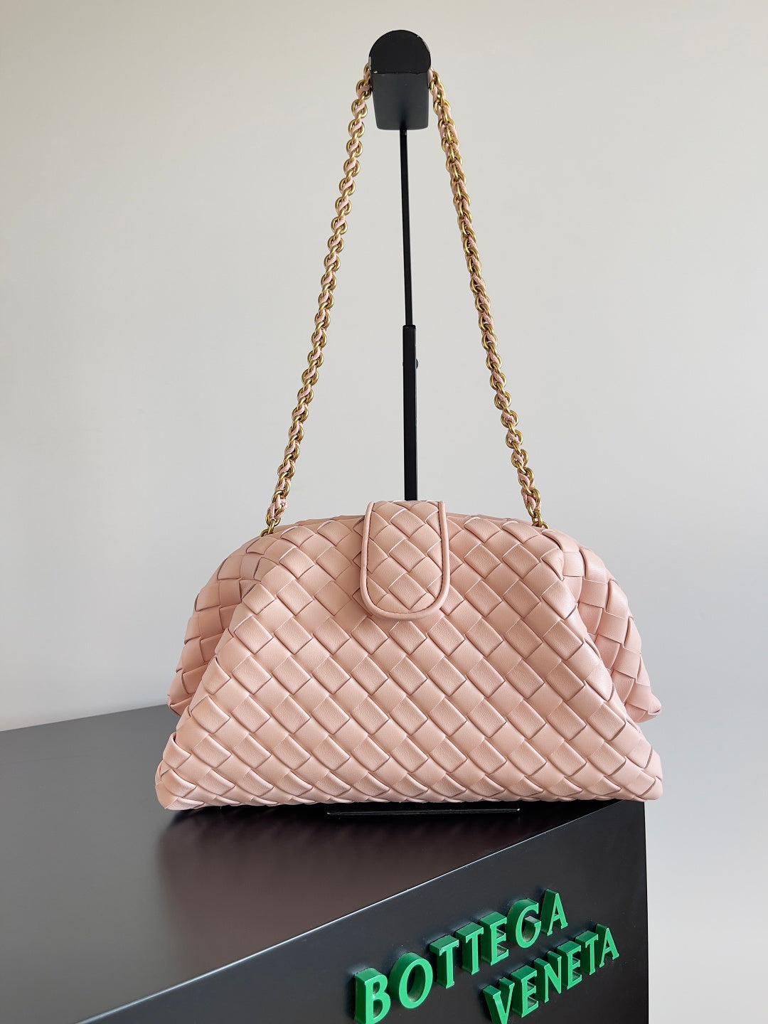 Bottega Veneta 785807 Black & Rose Gold Clutch Bag