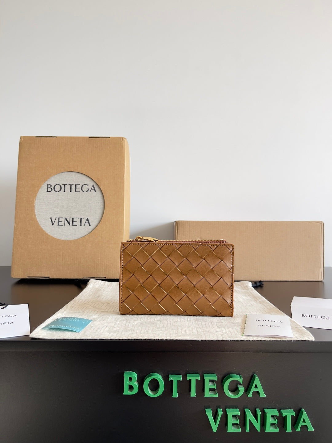 Bottega Veneta Black & Rose Gold Designer Wallet Edition 3