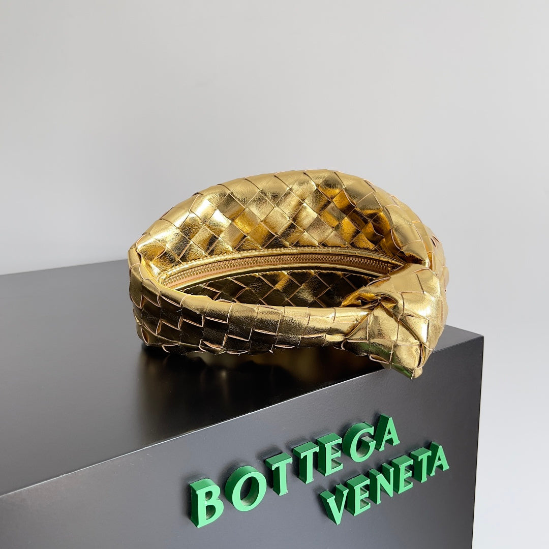 Bottega Veneta 651876 Black & Gold Hobo Bag 26 × 13 × 8.5 cm - detail image 3