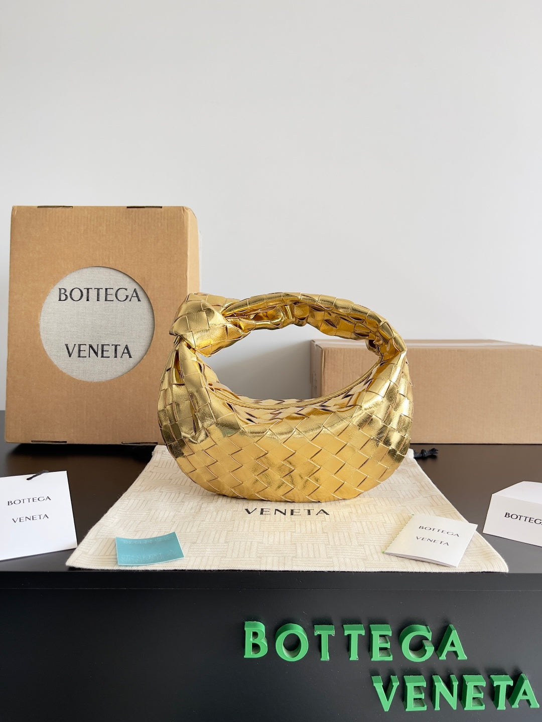 Bottega Veneta Gold & Rose Gold Designer Handbag Edition 5