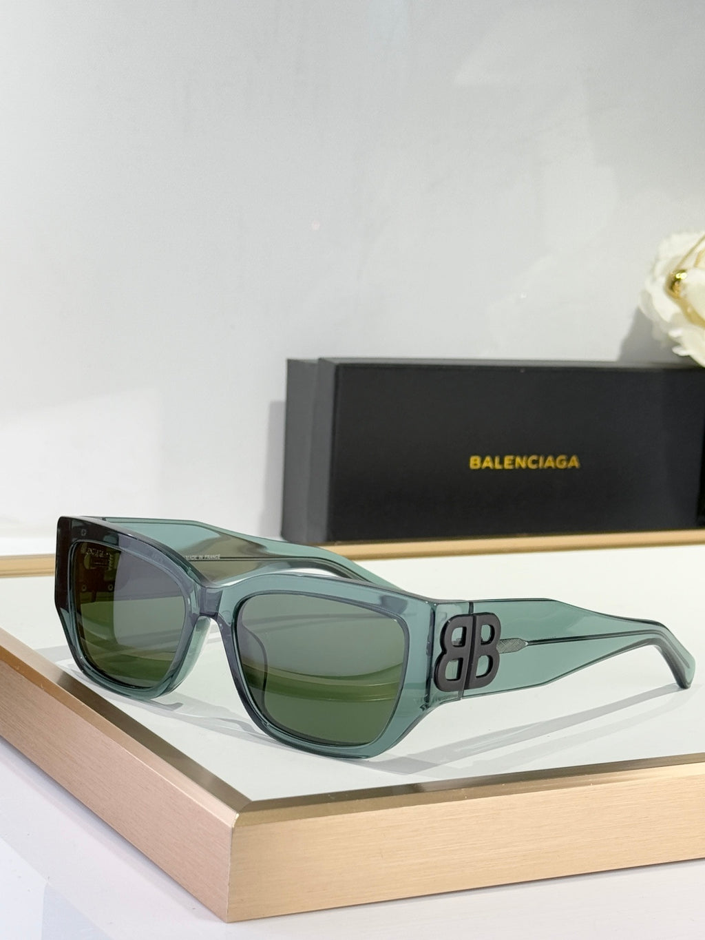 Balenciaga BB0361 Black & Rose Gold Designer Sunglasses 56-17-130 mm - detail image 6