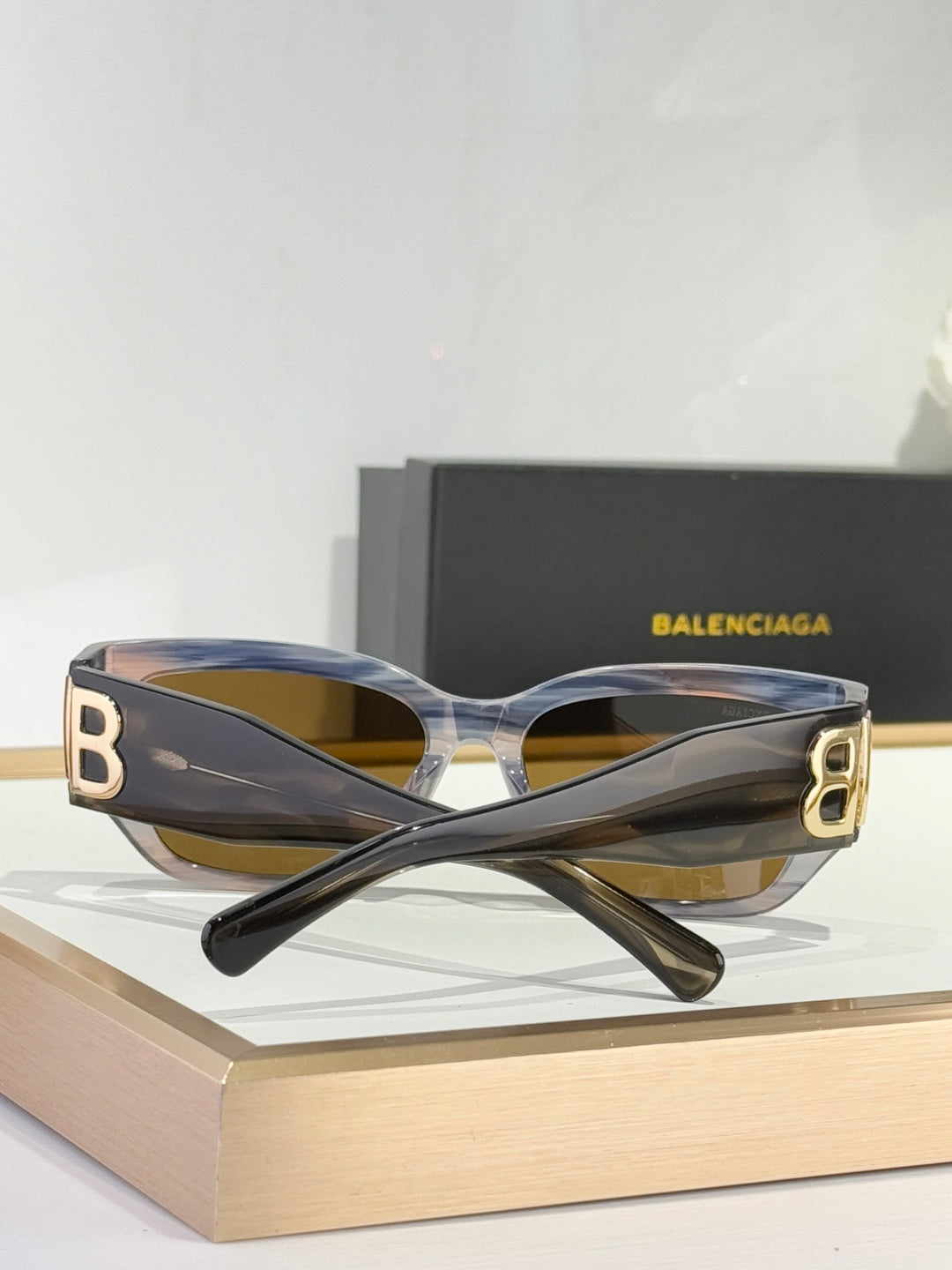 Balenciaga BB0361 Black & Rose Gold Designer Sunglasses 56-17-130 mm - detail image 9