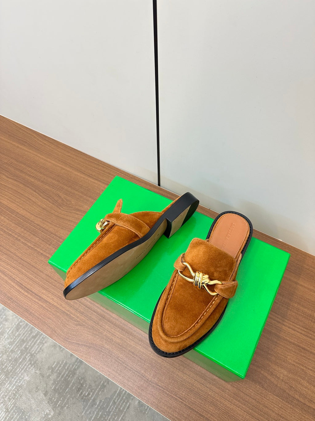 Bottega Veneta Orange & Green Slides EU 35-39 - detail image 6