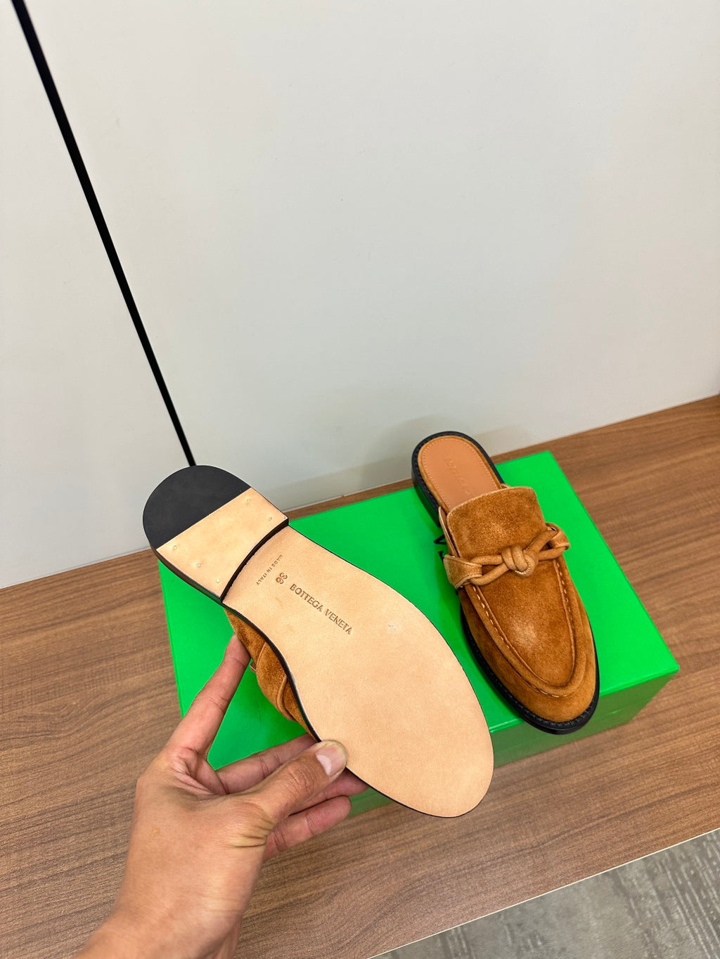 Bottega Veneta Orange & Green Slides EU 35-39 - detail image 9