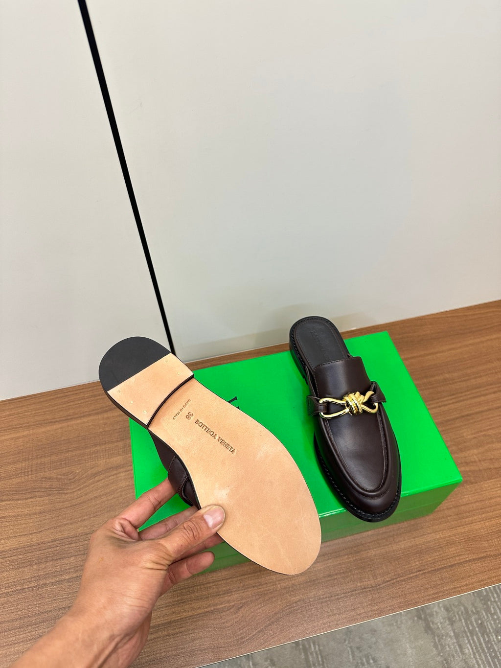 Bottega Veneta Green Slides EU 35-39 - detail image 8