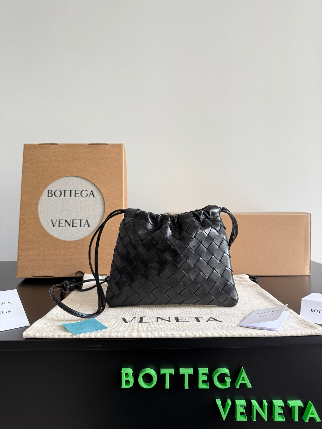 Bottega Veneta Black & Rose Gold Designer Handbag Edition 26