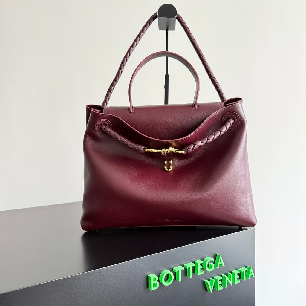 Bottega Veneta Red & Black Designer Handbag Edition 23