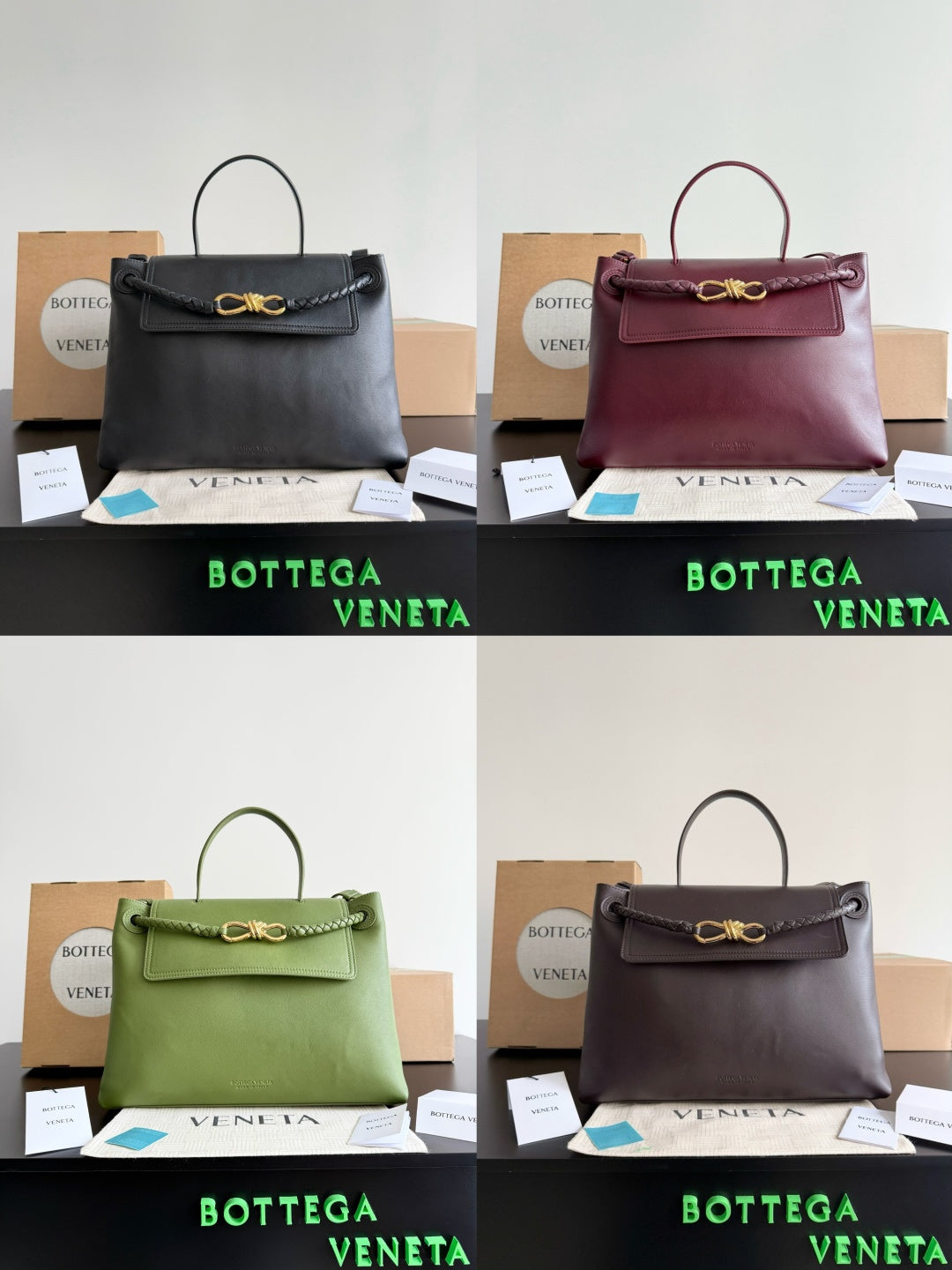 Bottega Veneta Black Designer Handbag Edition 707