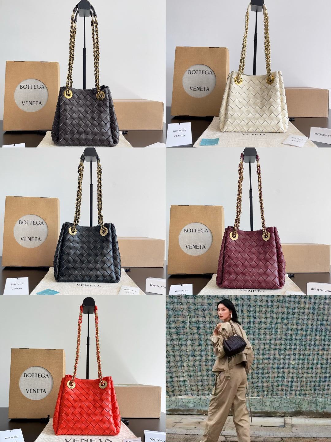 Bottega Veneta Silver Designer Handbag Edition 119